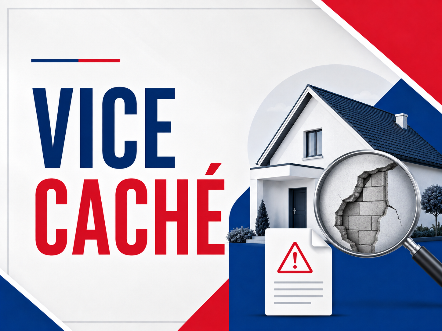 Illustration d'un vice caché : fissure structurelle dissimulée détectée sur une propriété