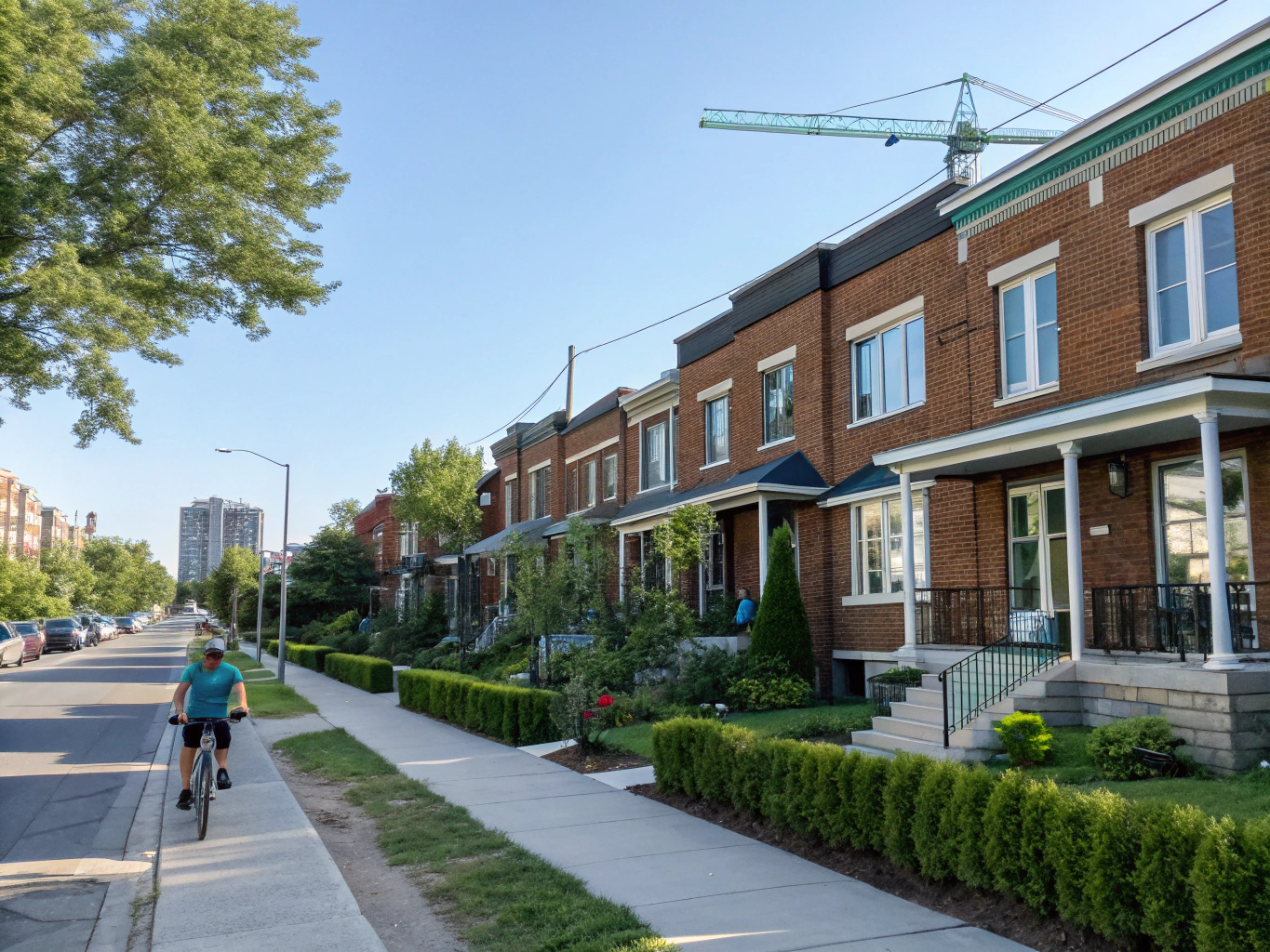 Vue panoramique sur un quartier résidentiel de Québec et Lévis