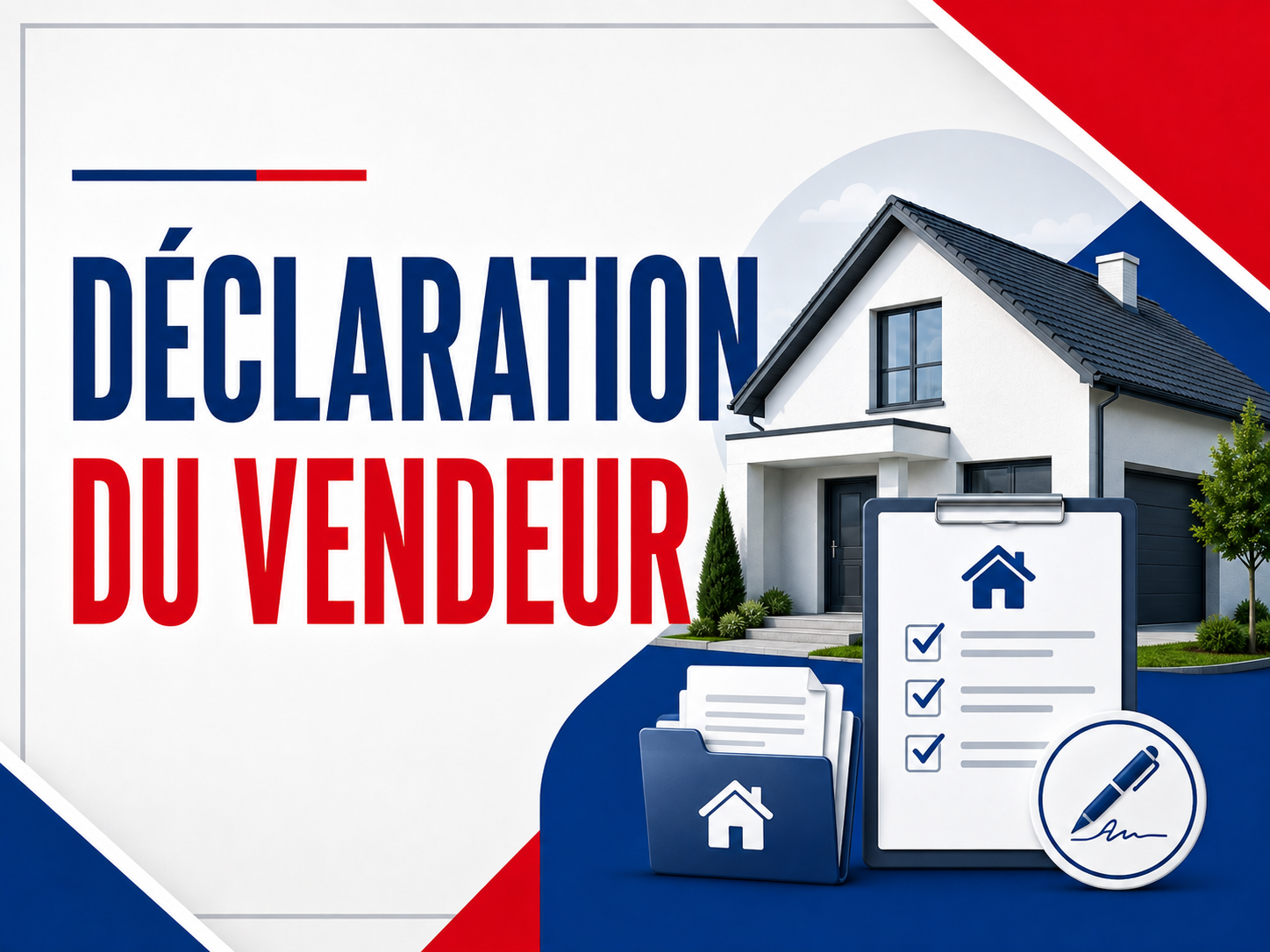 Illustration du document de déclaration du vendeur en immobilier